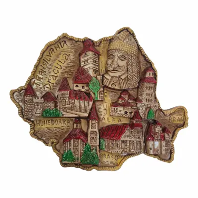 Placheta ipsos romania, suvenir gift shop, 16x24x2.5 cm, model es9669 e